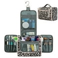 thumbnail image 6 of Wandf Large Hanging Toiletry Bag Travel Cosmetic Makeup Organizer Water-Resistant Shower Bathroom Bag for Women Men (Beige Leopard), 6 of 8