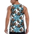 thumbnail image 3 of Fotbe Lilies Flowers Pattern Men's Quick Dry Workout Tank Top Gym Muscle Tee Fitness Bodybuilding Sleeveless T Shirt Breathable Workout Shirt-Large, 3 of 9