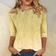 thumbnail image 1 of Karight Womens Tops 3/4 Sleeve Summer Floral Print Cute Tops Crewneck Slim Fit Tshirts Shirts Spring Blouse, 1 of 5