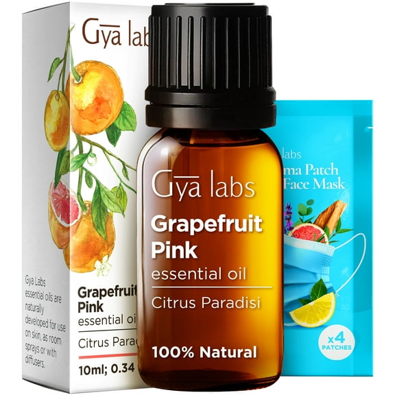 Gya Labs Grapefruit Essential Oil for Diffuser, Aromatherapy - Natural Grapefruit Essential Oil for Skin Hair - 0.34 fl oz
