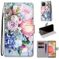 thumbnail image 2 of For Samsung A42 Case 5G , Mantto PU Leather Phone Case With Hand Rope Strap Cute Painted Flip Card Wallet Slots Case,Kickstand Phone Skin For Samsung Galaxy A42 5G, Bouquet, 2 of 8