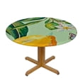 thumbnail image 3 of HAOXIT Lemon Tablecloth for Round Table, Green Tablecloths, Reusable Washable for Christmas, , 54-58, 3 of 8