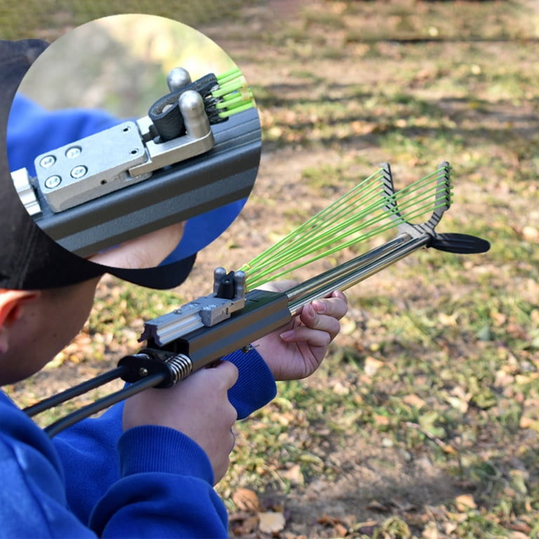 Flat Rubber Band Slingshot Bow - Archery Slingbow Hunting Catapult With Alloy Frame