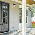 thumbnail image 3 of CHLOE Cole Transitional 1 Light Textured Black Outdoor Wall Sconce 16" Height, 3 of 11