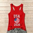 thumbnail image 1 of Women's Football Graphic Tank Tops, Women's Sleeveless Running Tank Top, Breathable Lightweight Sports Vest for Workout, Gym, Yoga, Training for Soccer Tournament 2026 Red Size: S, 1 of 5