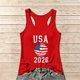 thumbnail image 1 of Women's Football Graphic Tank Tops, Women's Sleeveless Running Tank Top, Breathable Lightweight Sports Vest for Workout, Gym, Yoga, Training for Soccer Tournament 2026 Red Size: M, 1 of 5