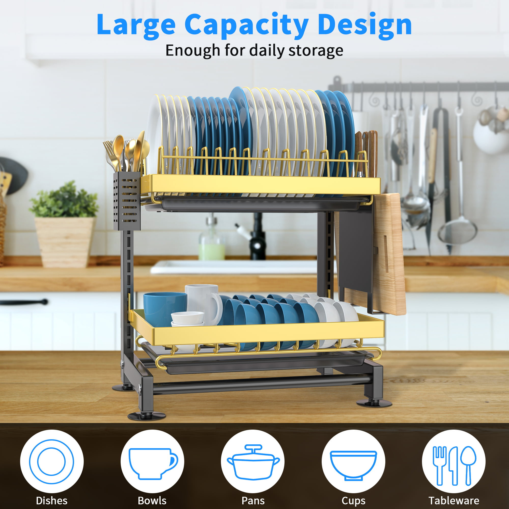 Extra Large Dish Drying Rack - VisualHunt
