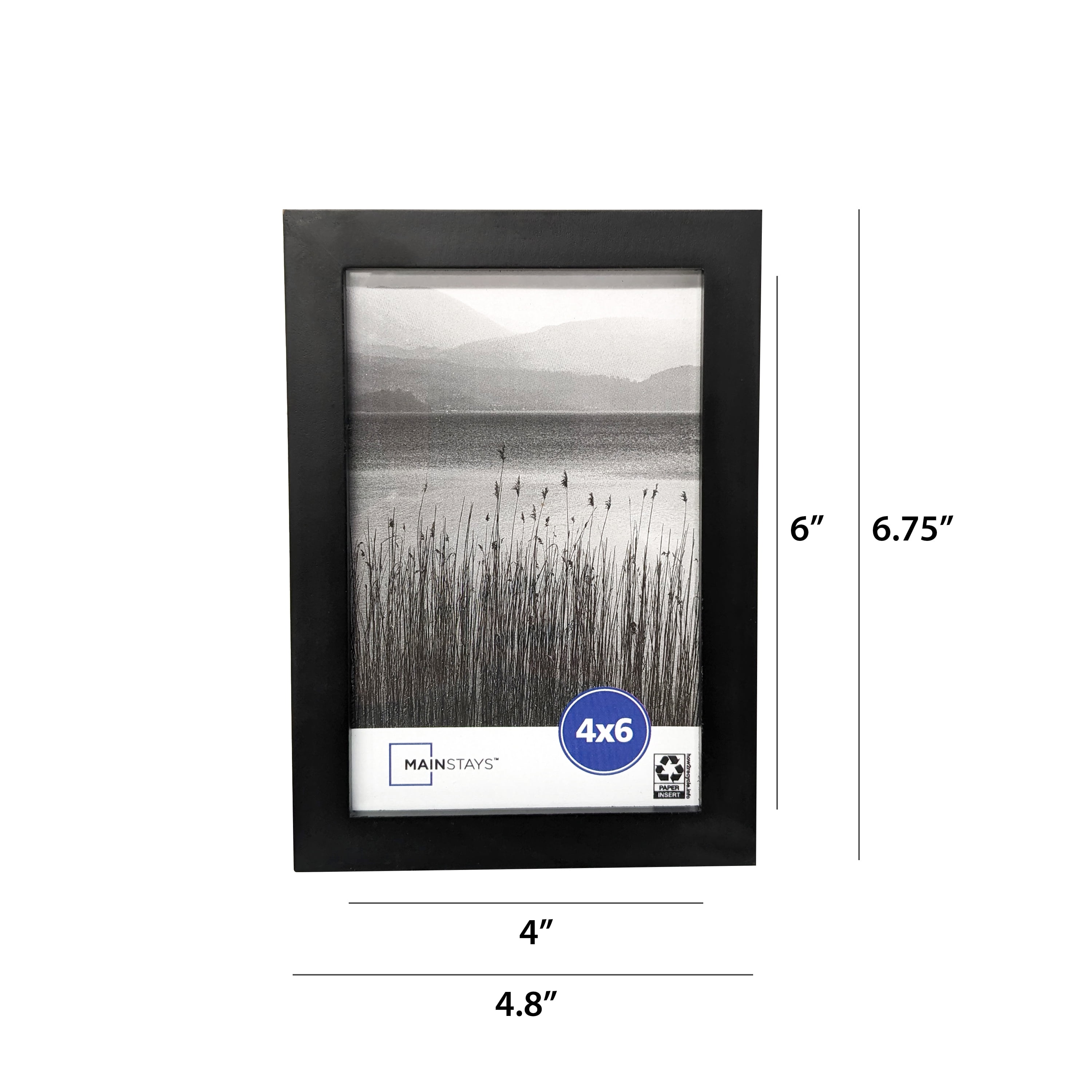 Mainstays - 4x6 Picture Frame - Black Gallery Linear Program Tabletop & Wall Photo Frame, Set of 3