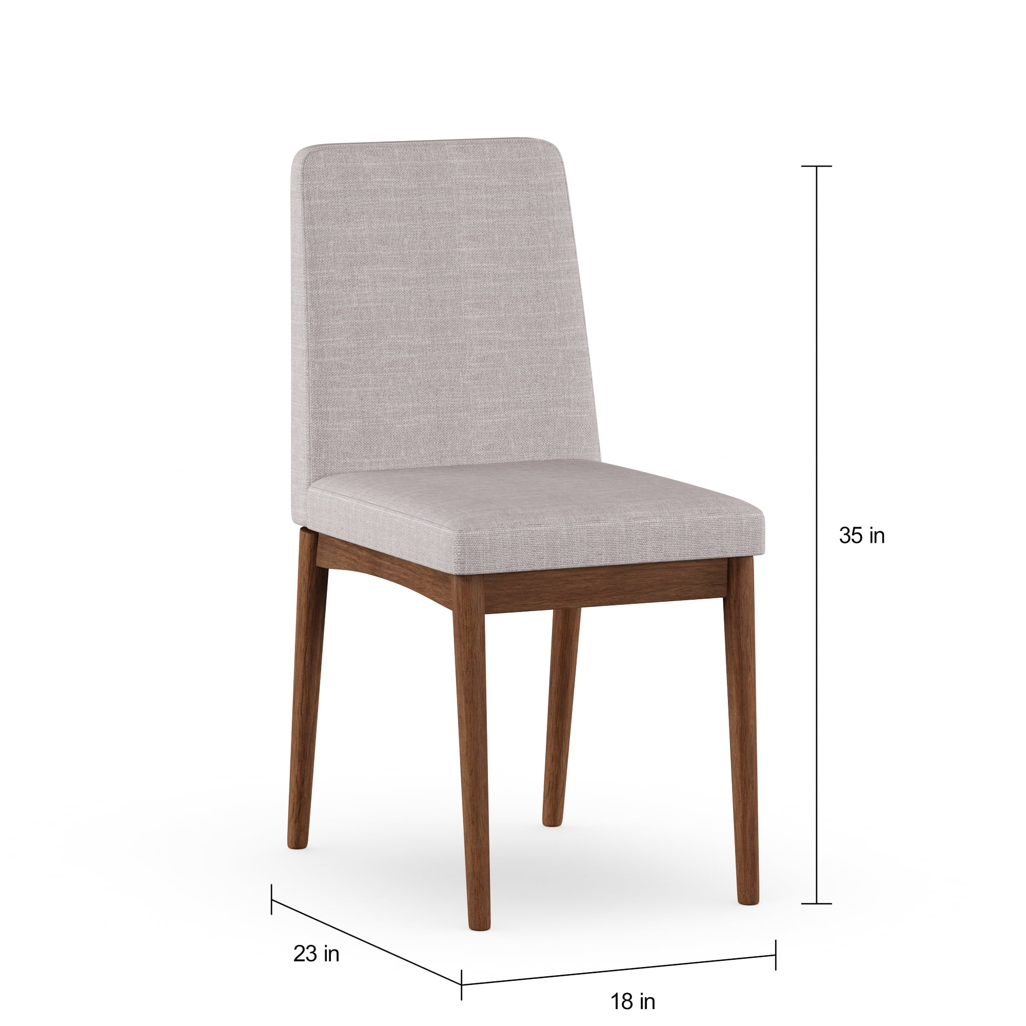 Bellamy Studios Pierre Indoor Dining Chairs, Set of 2, Walnut/Light Gray