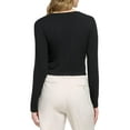 thumbnail image 2 of Calvin Klein Womens Ruched Front Knit Cropped, 2 of 2