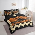thumbnail image 3 of Feelyou Western Cowgirl Cowboy Twin Bedding Sets 7-Piece, Mystic Tribal Moon Galaxy Bedding Comforter Set, Vintage Geometric Reversible Sheet Sets, Breathable Home Decor, 3 of 7