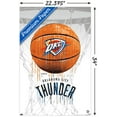 thumbnail image 3 of NBA Oklahoma City Thunder - Drip Basketball 21 Wall Poster with Pushpins, 22.375" x 34", 3 of 3