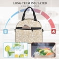 thumbnail image 4 of Lsque Plant Pattern Lunch Bag ,Insulated Lunch Box, Small Leakproof Cooler Food Lunch Containers Reusable High Capacity Lunch Tote Bags, 4 of 7
