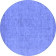 thumbnail image 1 of Ahgly Company Machine Washable Indoor Round Oriental Blue Industrial Area Rugs, 8' Round, 1 of 4