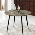 thumbnail image 5 of 44.8 inch Modern simplicity round dining table,Imitation Marble Texture Dining Room Table Small Kitchen Table for Small Spaces Dinner Table Modern Home Furniture,Applicable 6-8 persons to dining room, 5 of 14