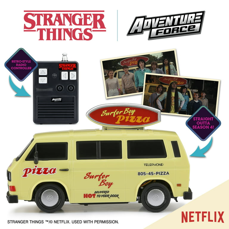 Adventure Force 2036U (1:20) Stranger Things Pizza Van Battery Radio Control Car - Beige - 1 Each