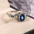 thumbnail image 2 of Lindy Star Ring, Blue Star Sapphire Ring, 925 Sterling Silver Ring, Blue Star Sapphire Ring, Engagement Ring, Women Star Ring, 2 of 2