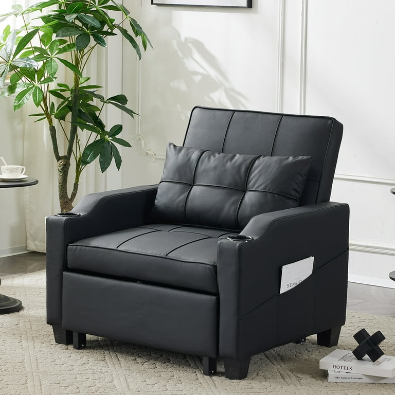 Ktaxon Sleeper Sofa Bed Convertible Chair 3-in-1 Futon with Lumbar