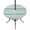 Grey Turquoise, variant on Round Outdoor Tablecloth with Umbrella Hole and Zipper, Turquoise Stripes Tablecloth with Elastic Waterproof, Modern Minimalist Horizontal Lines Patio Table Covers for 55" - 60" Picnic Pool Tables