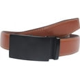 thumbnail image 3 of Marshal Men's Genuine Leather Ratchet Dress Belt With Automatic Buckle Tan Buckle1, 42", 3 of 9
