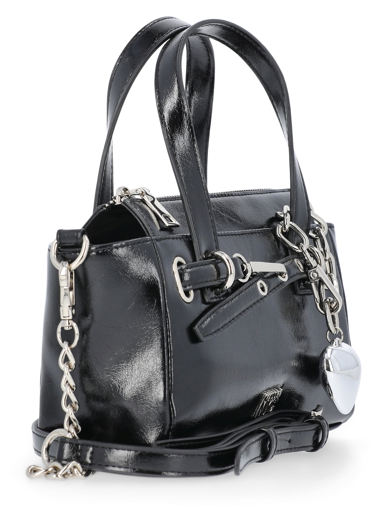 Madden NYC Women's Clip Belt Satchel, Black