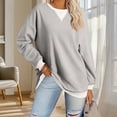 thumbnail image 2 of Women's Sweatshirts Plus Size 2026 Tops Loose Fit Oversized Sweatshirts Casual Crewneck Long Sleeve Tops Pullover, 2 of 4