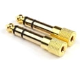 thumbnail image 4 of Professional 6.35mm 1/4 inch Plug to 3.5mm 1/8 inch Jack Gold Plated TRS AUX Stereo Audio Converter Connector(2 Pack), 4 of 5