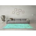 thumbnail image 3 of Ahgly Company Indoor Round Abstract Light Blue Modern Area Rugs, 4' Round, 3 of 4