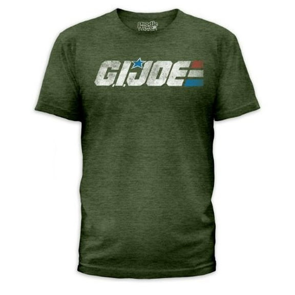 G.I. Joe Retro Logo Adult Heather Green T-Shirt