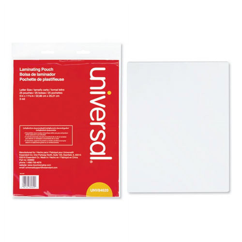 Laminating Pouches, 3 Mil, 9" X 11.5", Matte Clear, 25/pack | Bundle of 5 Packs