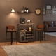 thumbnail image 5 of 3 - tier wine bar gabinete: detachable wine rack, ample almacenamiento, glass holder, mesh door, dark wood para kitchen, sala de estar, y bar, 5 of 9