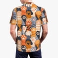 thumbnail image 4 of Daiia Cute Cat Paw Pattern Men’s Polo Shirts,Solid Deck Shirt,Classic Fit, Breathable Cotton Polo for Casual and Sport Wear-XX-Large, 4 of 9