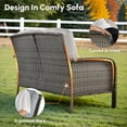 thumbnail image 3 of XIZZI 5-Piece Patio Furniture Set, All-Weather Wicker Outdoor Conversation Sets with Swivel Chairs and Glass Coffee Table for Backyard, Porch, Deck-Gray, 3 of 7