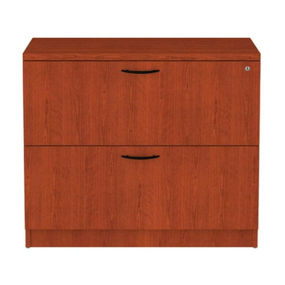 Alera Valencia Series Lateral File, 2 Legal/Letter-Size File Drawers, Medium Cherry, 34" x 22.75" x 29.5"