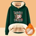 thumbnail image 2 of WILLBEST Sudadera con Capucha para Mujer, Otoño/Invierno, con Estampado Navideño de Letras, Gruesa y Cálida XXX-Grande, 2 of 3