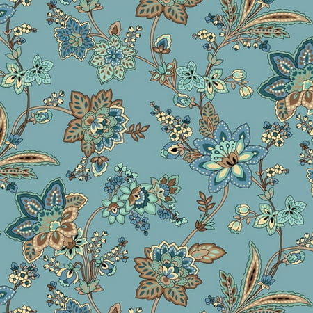 Cotton Foulard Fabric, Blue