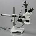thumbnail image 2 of AmScope Trinocular LED Boom Stand Stereo Zoom Microscope + 5MP Camera New, 2 of 5