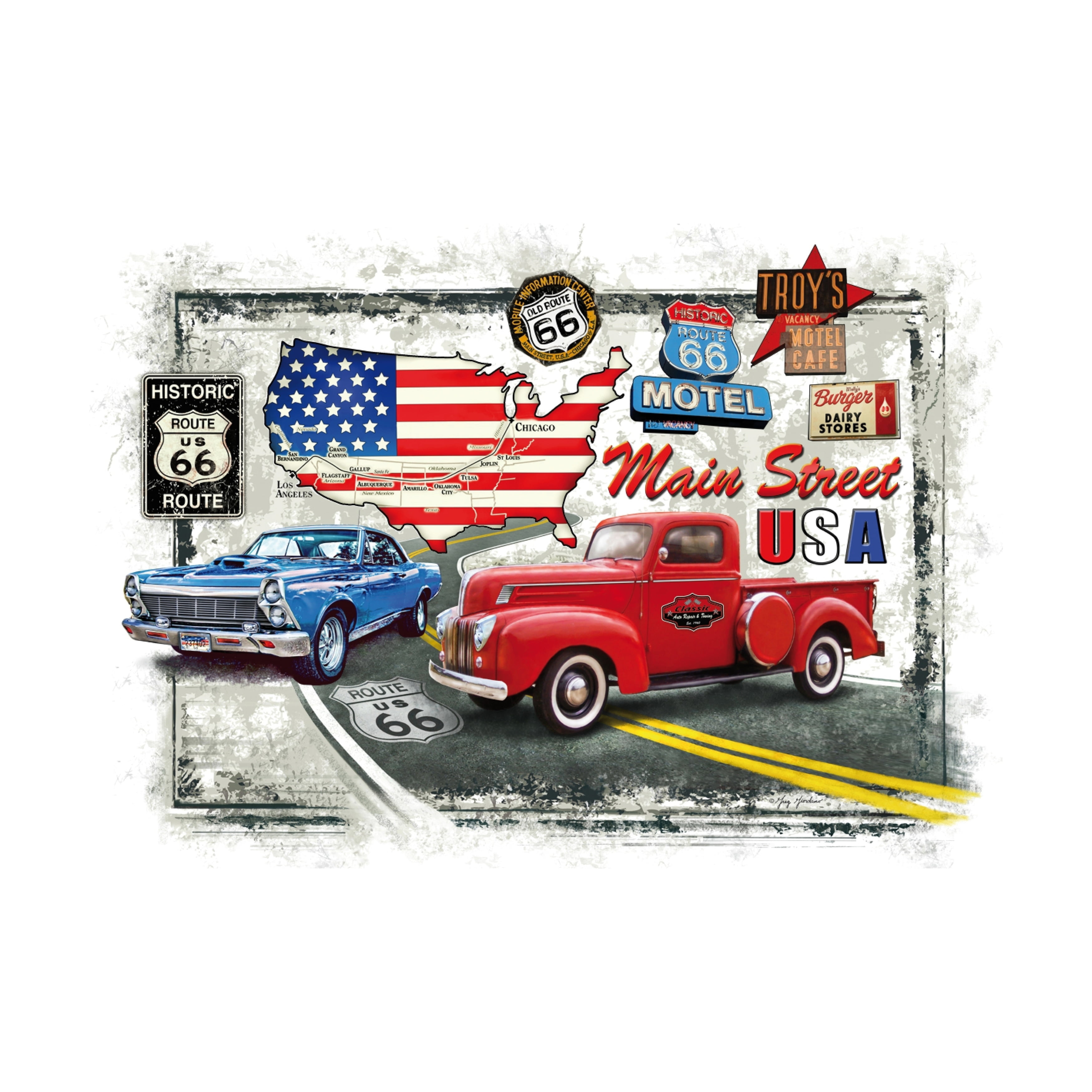 Piatnik Route 66 Jigsaw Puzzle: 1000 Pcs - Walmart.com ...