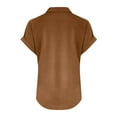 thumbnail image 5 of Kelon Short Sleeve Blouses for Women V Neck Boho Tops Going Out Outfits Y2k Clothes Fashion Clothes Vacation Outfits, S, 5 of 6