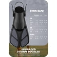 thumbnail image 3 of Swim Fins Travel Size Short Blade, Snorkeling Fins with Adjustable Buckles for Adult Men Women Kids Diving Flippers, 3 of 8