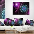 thumbnail image 3 of Designart Fractal Blue Purple Flower Digital Art - Floral Throw Pillow - 18x18, 3 of 4