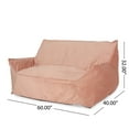 thumbnail image 6 of Noble House Pickerel Velveteen Bean Bag Chair, Pink, 6 of 8