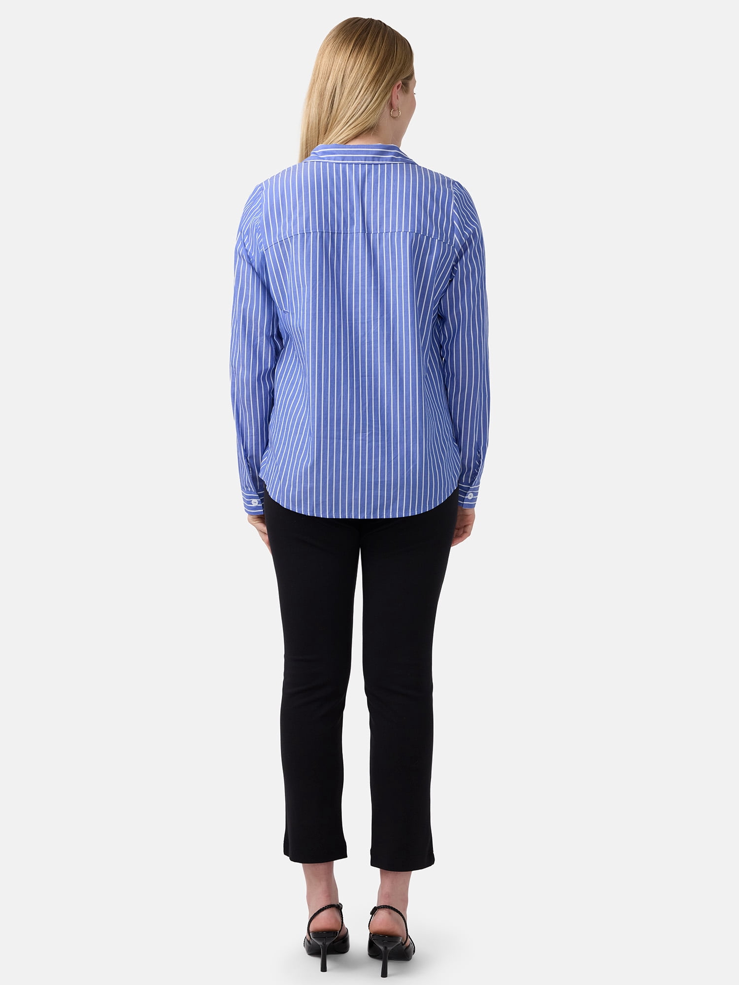 Ingrid & Isabel For Every Belly Women’s Maternity Tie Front Cotton Shirt, Sizes S-XXL