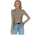 thumbnail image 1 of TINZ Col Montant Réversible en Velours Haut Chaud Femme Manches Longues Thermiques Hauts Thermiques Femme, 1 of 7