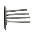 thumbnail image 6 of Swivel Towel Rack for Bathroom with 4 Swing Arms and Hook, No Drill Aluminum Towel Bar for Wall Mounted Storage and Organization, 6 of 8