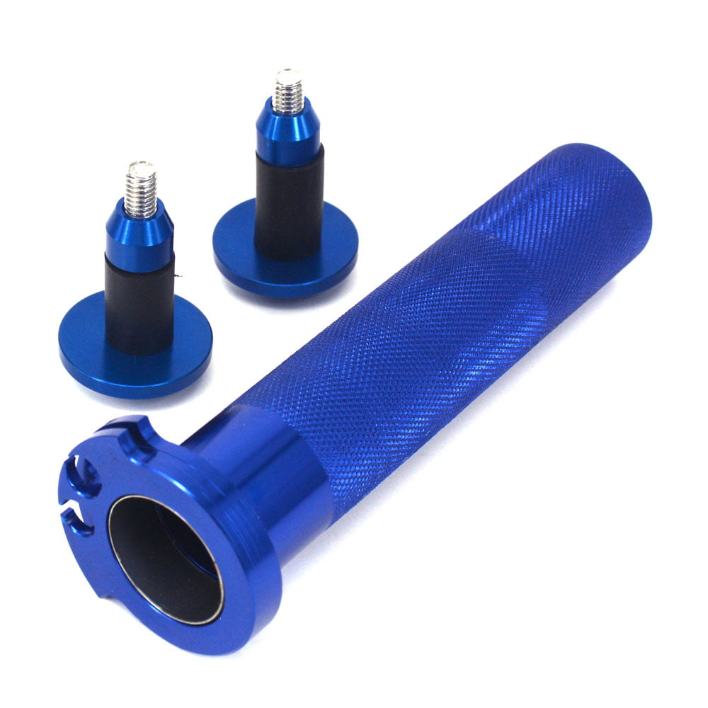 Billet Twister Throttle Tube Handlebar Grips Bar Cap End Plugs CNC Aluminum For YZ250F YZ400F YZ450F WR250F WR400F WR450F SEROW225 250 TRICKER XT250X WR250R WR250X-Blue 