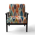 thumbnail image 4 of Designart "Retro Abstract Drops XI" Upholstered Modern Geometric Accent Chair and Modern & Contemporary Arm Chair - Multiple Color & Pattern, 4 of 7