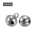 thumbnail image 3 of 8mm Small Jingle Bells for Craft DIY Christmas Vacuum Plating Silver Tone 100 Pack, 3 of 5