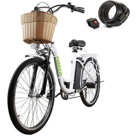 NAKTO Electric Commuter Bike with Throttle & Pedal Assist