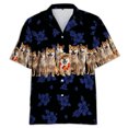 thumbnail image 3 of Camisa hawaiana con estampado 3D de Shiba Inu para hombre, divertida camisa hawaiana con estampado de animales, blusas casuales de manga corta con solapa para verano, 3 of 5